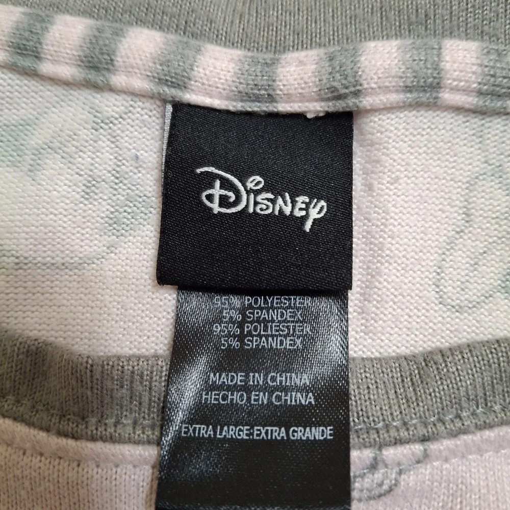 Disney Pajama Outfit Pink Gray XL Minnie Mouse Top & Jogger Pants Stretch‎ - Picture 8 of 13